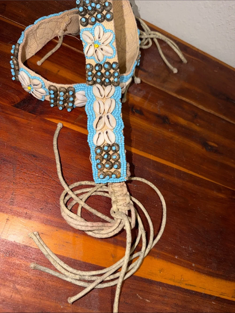 Vintage beachy belt sea shells boho bohemian